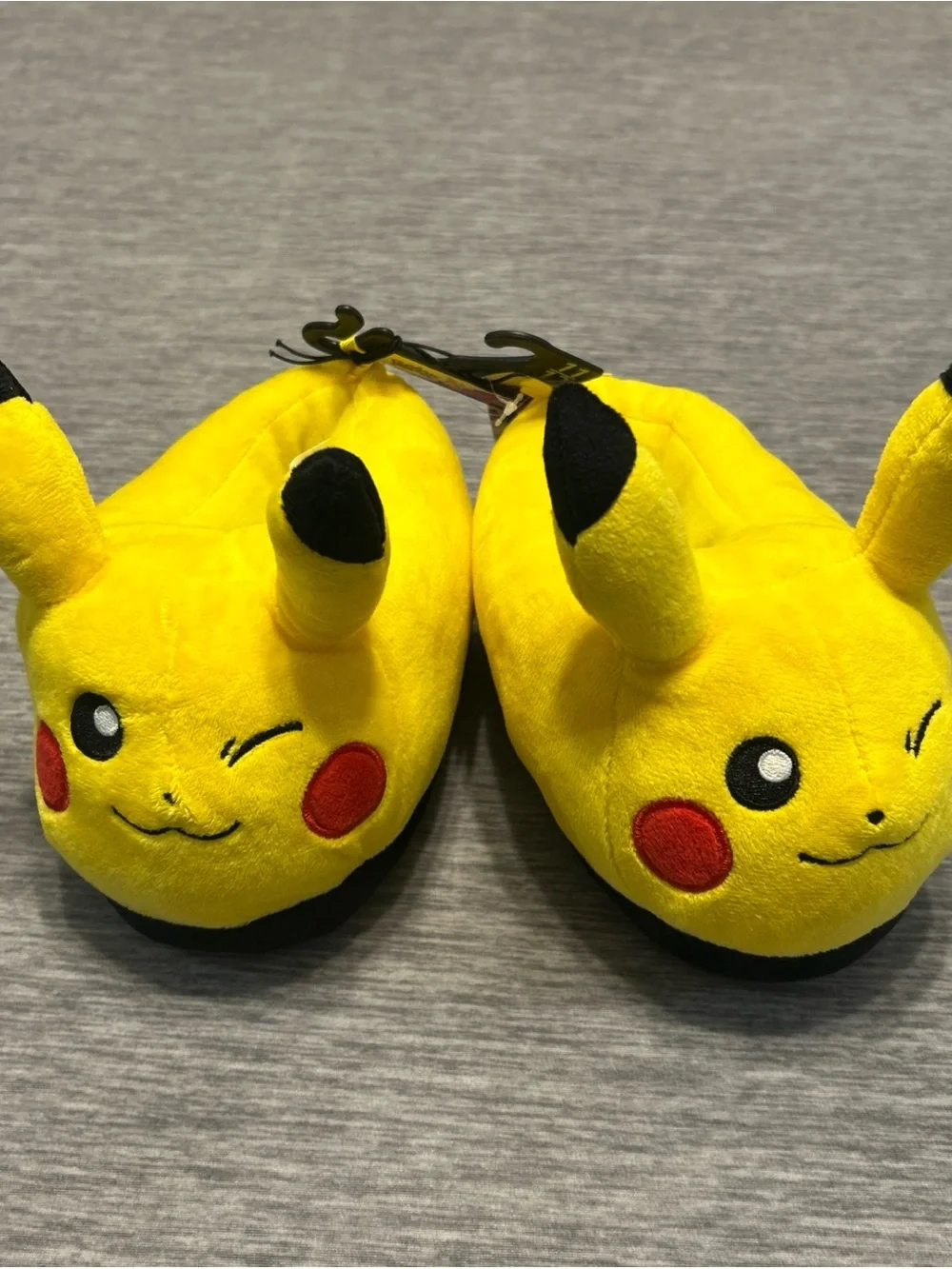 Pokemon Yellow Pikachu Plush Kids Slippers